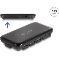 Delock 7 Port USB 3.2 Gen 2 Hub with 4 USB Type-A and 3 USB Type-C™ Ports