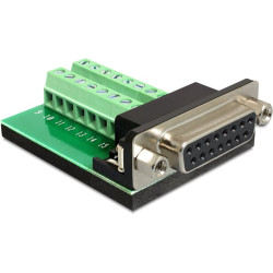 Delock Adapter Sub-D 15 pin Gameport female  Terminal block 16 pin