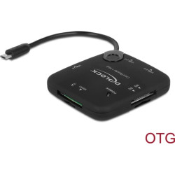 Delock Micro USB OTG Card Reader + 3 port USB Hub
