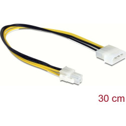 Delock Cable P4 male   Molex 4pin male 30cm