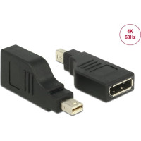 Delock Adapter mini DisplayPort 1.2 male > DisplayPort female 4K 90° turned black