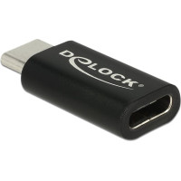 Adapteris USB3.1 Gen2 Type-C™,  M > F, melns, Delock
