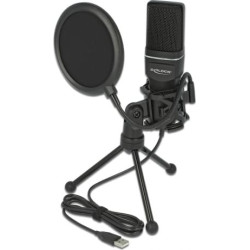 Delock USB Condenser Microphone Set - for Podcasting, Gaming and Vocals