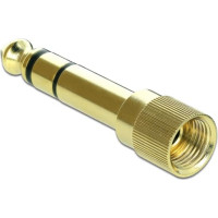 Delock Adapter 6.35 mm Stereo plug to 3.5 mm Stereo jack 3 pin metal screwable