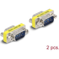 Delock D-Sub 9 pin Gender Changer male to male (nuts) 2 pieces