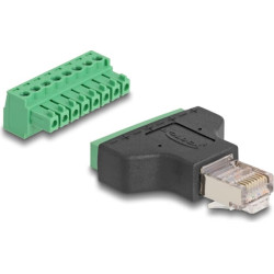 Delock Adapter RJ45 male > Terminal Block 8 pin 2-part 3.81 mm