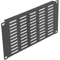 Delock 10″ Network Cabinet Panel with ventilation slots horizontal 3U black