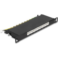 Delock 10″ Patch Panel 8 port Cat.6A 0.5U black