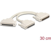 Delock Adapter Y-Cable Splitter D-Sub 37 pin male to 2 x D-Sub 37 pin female with screws 30 cm