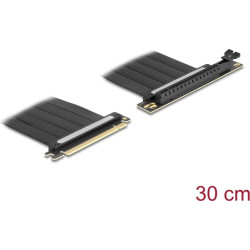 Delock Riser Card PCI Express 4.0 x16 male to x16 slot 90° angled with cable 30 cm