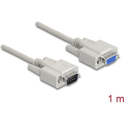 Delock Cable RS-232 serial Sub-D9 male  female 1 m