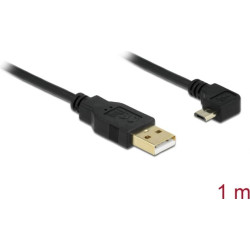 Delock Cable USB-A male > USB micro-B male angled 90° left / right