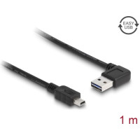 Delock Cable EASY-USB 2.0 Type-A male angled left / right > USB 2.0 Type Mini-B male 1 m