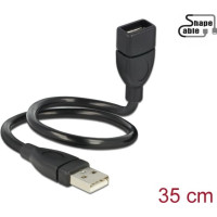 Delock Cable USB 2.0 Type-A male > USB 2.0 Type-A female ShapeCable 0.35 m