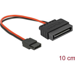 Delock Cable Power SATA 15 pin plug  Power Slim SATA 6 pin receptacle 10 cm
