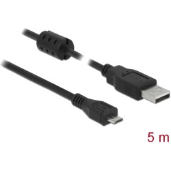 Delock Cable USB 2.0 Type-A male > USB 2.0 Micro-B male 5.0 m black