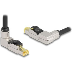 Delock RJ45 Plug field assembly Cat.6A metal angled
