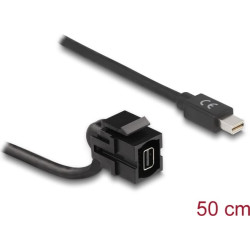 Delock Keystone module mini Displayport female  mini Displayport male 110 with cable