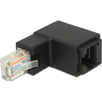 Delock Adapter RJ45 plug upwards angled to RJ45 jack Cat.6 UTP