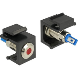Delock Keystone LED red 6 V flat, black