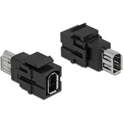 Delock Keystone Module FireWire 6 pin female to FireWire 6 pin female black
