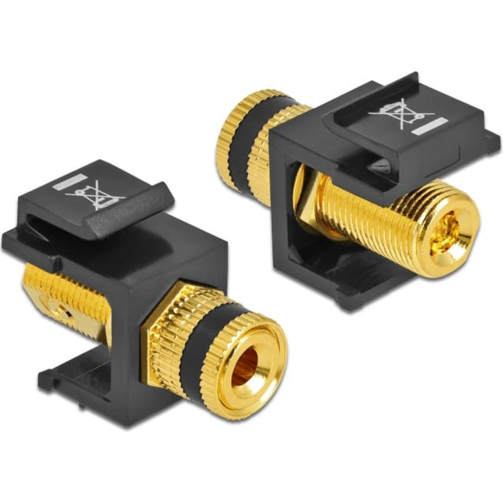 Delock Keystone module binding post > thread nut black / black