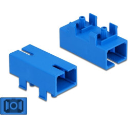 Delock Optic Fiber Coupler for PCB SC Simplex female to SC Simplex female Single-mode blue