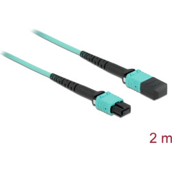 Delock Optical Fiber Cable MPO female to MPO female 12 fibers, polarity A, multi-mode OM4, 50/125 µm, 2 m