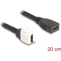 Delock Keystone Module Cable HDMI female to female 8K 60 Hz 20 cm black