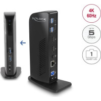 Delock USB Docking Station Dual DisplayPort 4K / USB 3.2 / LAN / Audio (Displaylink)