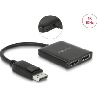 Delock DisplayPort 1.4 Splitter 1 x DisplayPort to 2 x HDMI MST