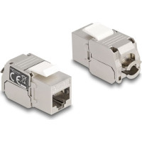 Delock Keystone Module RJ45 jack to LSA Cat.6A with LED