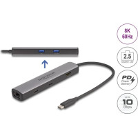 Delock USB 40 Gbps USB Type-C™ Docking Station 8K - HDMI / USB 10 Gbps / 2.5 Gigabit LAN / PD 3.0 100 W