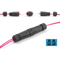 Delock Optical Fiber Cable Connector LC Duplex female to LC Duplex female UPC waterproof