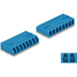 Delock Optical Fiber Coupler HD LC Octuplex female to LC Octuplex female blue