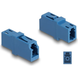 Delock Optical Fiber Coupler LC Simplex female to LC Simplex female UPC blue