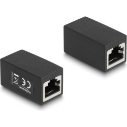 Delock Adapter RJ45 jack to RJ45 jack Cat.6 black