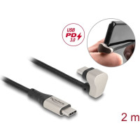 Delock USB 2.0 Cable USB Type-C&trade; male to male 180&deg; angled 2 m PD 60 W
