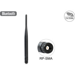 Delock WLAN 802.11 ac/a/b/g/n Antenna RP-SMA 2 dBi omnidirectional fixed waterproof