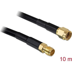 Delock Antenna Cable RP-SMA Plug  RP-SMA Jack CFD200 10 m Low Loss