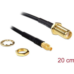 Delock Antenna Cable SMA jack bulkhead to MMCX plug 200 mm