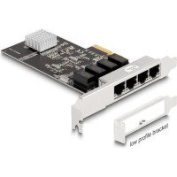 Delock PCI Express x4 Network Card Gigabit LAN 4 x RJ45 RTL8111