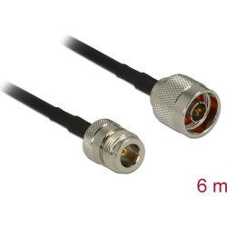 Delock Antenna Cable N plug > N jack LMR195 RF195 6 m low loss