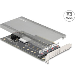 Delock PCI Express x16 Card to 4 x internal NVMe M.2 Key M