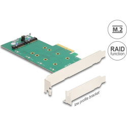 Delock PCI Express Card  2 x internal M.2 Key B with RAID - Low Profile Form Factor