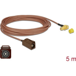 Delock Antenna Cable FAKRA F jack > SMA 90° jack bulkhead RG-316 5 m