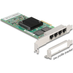 Delock PCI Express x4 Network Card Gigabit LAN 4 x RJ45 i350