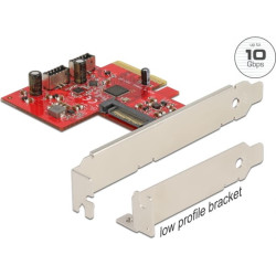 Delock PCI Express x4 Card to 2 x internal USB 10 Gbps Type-E Key A 20 pin female