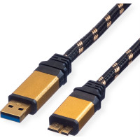 ROLINE GOLD USB 3.0 Cable, Type A M -Micro B M 0.8 m