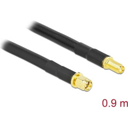 Delock Antenna Cable SMA plug to SMA jack LMR/CFD300 0.9 m